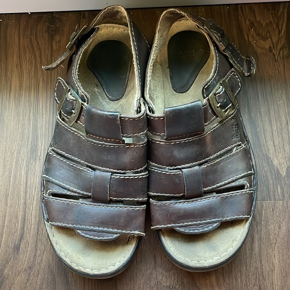 Dr. Martens Fisherman Men’s Brown Leather Sandals with Buckle Size 10 - Picture 5 of 9